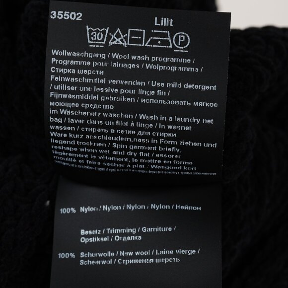 Annette Gortz Fall 2022 Lilit Black Chenille Chunky Zip Cardigan, Size M - Picture 10 of 11